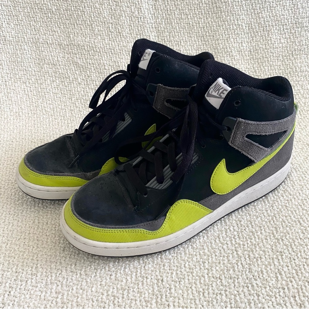 Nike Sneakers Alphaballer Mid Suede Leather Green Black Gray 487858-011 …